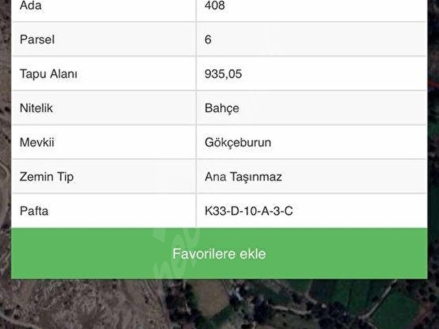 ULUKUŞ GYODAN NAR AŞAĞI MEVKİ 935 M2 HOBİ BAHÇESİ UYGUN FİYAT