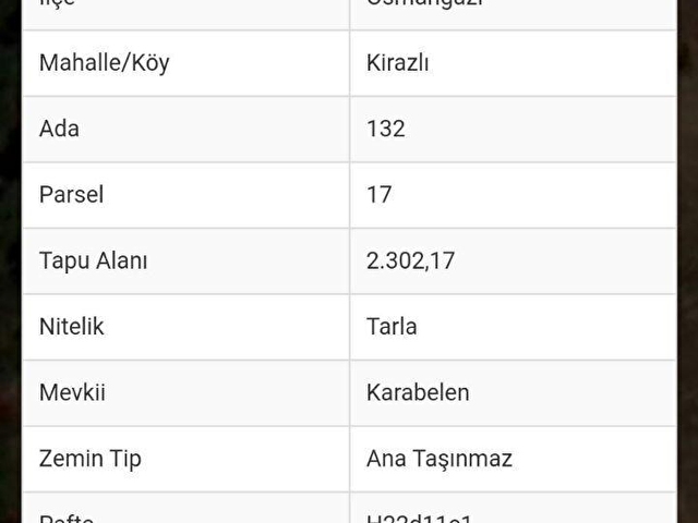 Bursa Osmangazi Kirazli Satilik Arsa 87621 582 Hurriyet Emlak