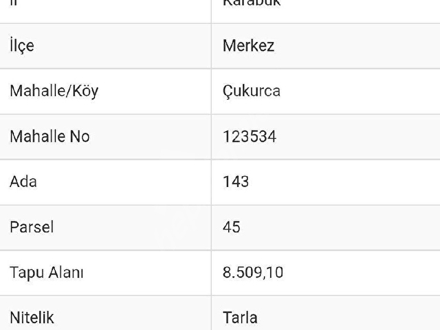 Karabük Merkez Çukurca Köyü Satılık Bahçe ve Tarla Şaban Doğan Tapu Kadastro Emlak Danışmanlığı - Görsel 9