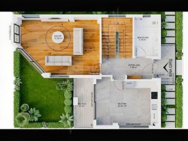 ANTALYA DÖŞEMEALTI NEBİLER DE 230m2 3+1 VILLA - Görsel 7