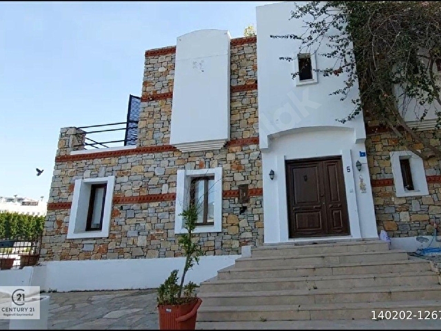 Bodrum-Kumbahce deniz manzaralı kiralık dubleks taş villa - Görsel 3