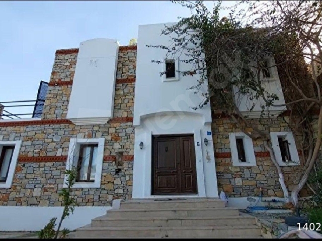 Bodrum-Kumbahce deniz manzaralı kiralık dubleks taş villa - Görsel 6