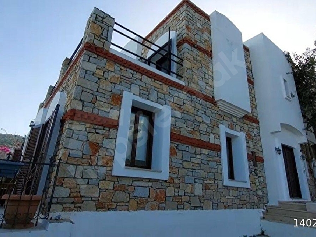 Bodrum-Kumbahce deniz manzaralı kiralık dubleks taş villa - Görsel 7