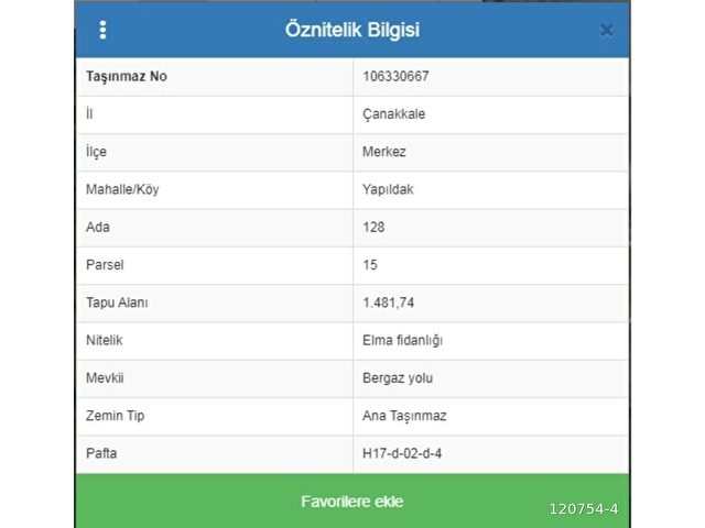Canakkale Merkez Yapildak Koyunde Satilik Tarla 120754 4 Hurriyet Emlak