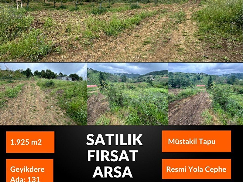 Cemre emlak'tan geyi̇kdere'de takasa açik resmi̇ yolu olan tarla