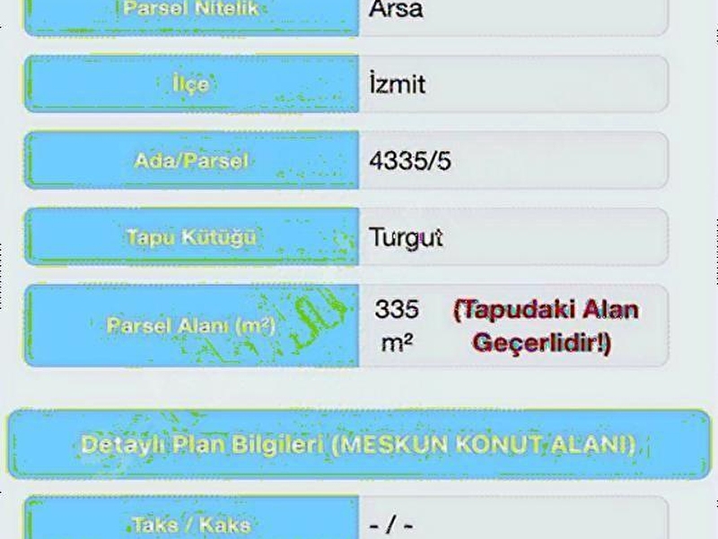 Remax dreamden i̇zmi̇t turgut mahallesi̇nde satilik arsa