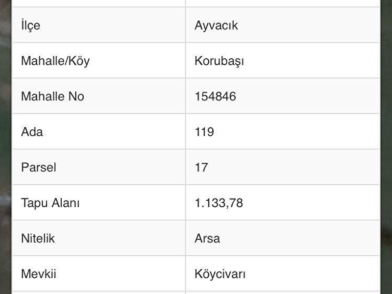 İmarli 1133 metrekare arsa