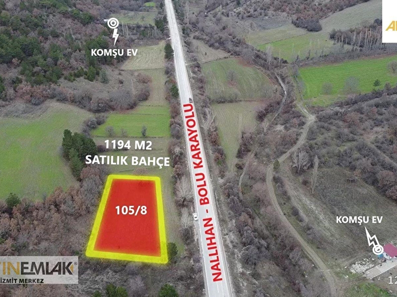 Bolu mudurnu taşçilar karayoluna cephe firsat satilik bahçe