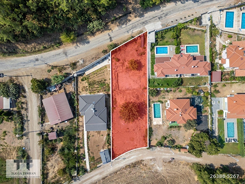 Tt emlak marmari̇s çamli mah. satilik 1028 m2 i̇marli arsa