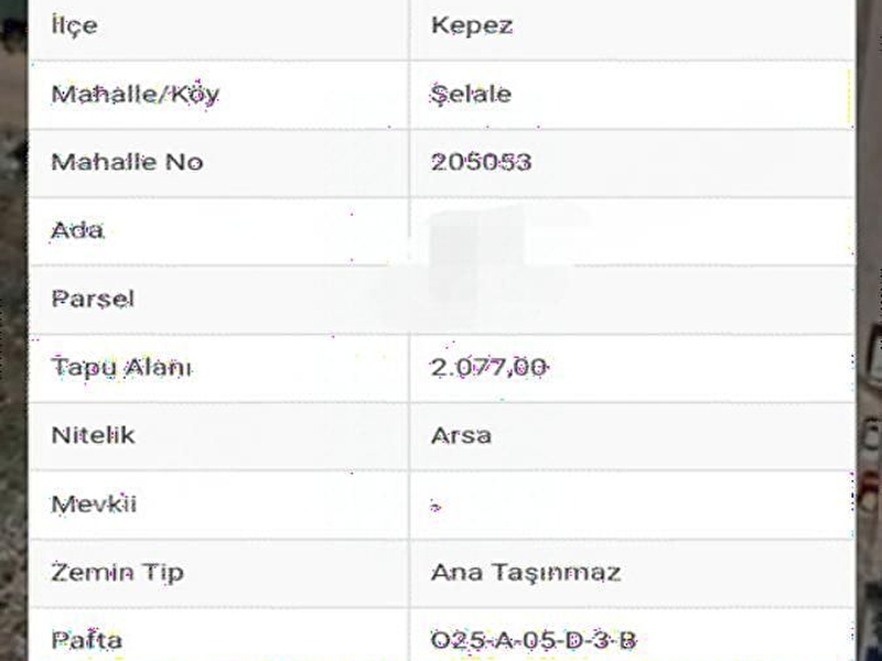 Antalya kepez şelale mahallesi̇nde kat karşiliği köşe arsa