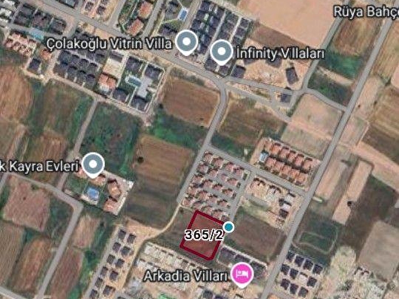 Önerler arcadi̇a ve yapilarin arasinda i̇marli ,15m cadde üzerinde, i̇frazli, net, 4356m2 satilik arsa