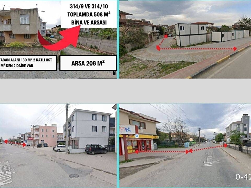 Erenler yeni̇ mahallede karasu yoluna yakin satilik müstaki̇l ev
