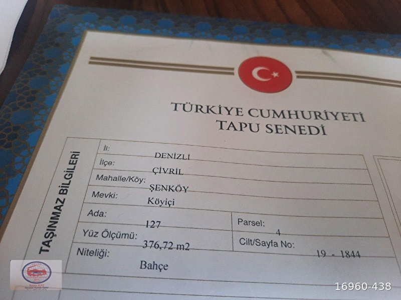Deni̇zli̇ çi̇vri̇l şenköy merkezi̇nde 376m2 i̇marli arsa