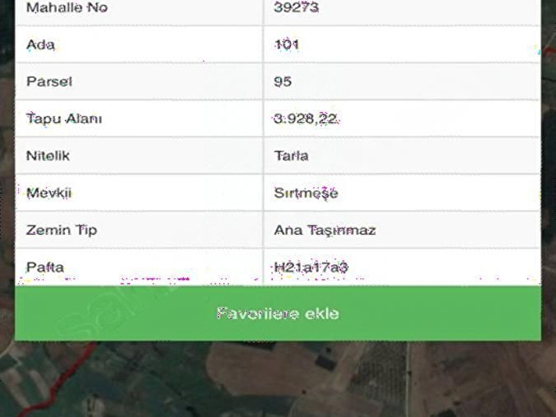 Mudanya evci̇ler 3928 m2 tek tapu yolu suyu var