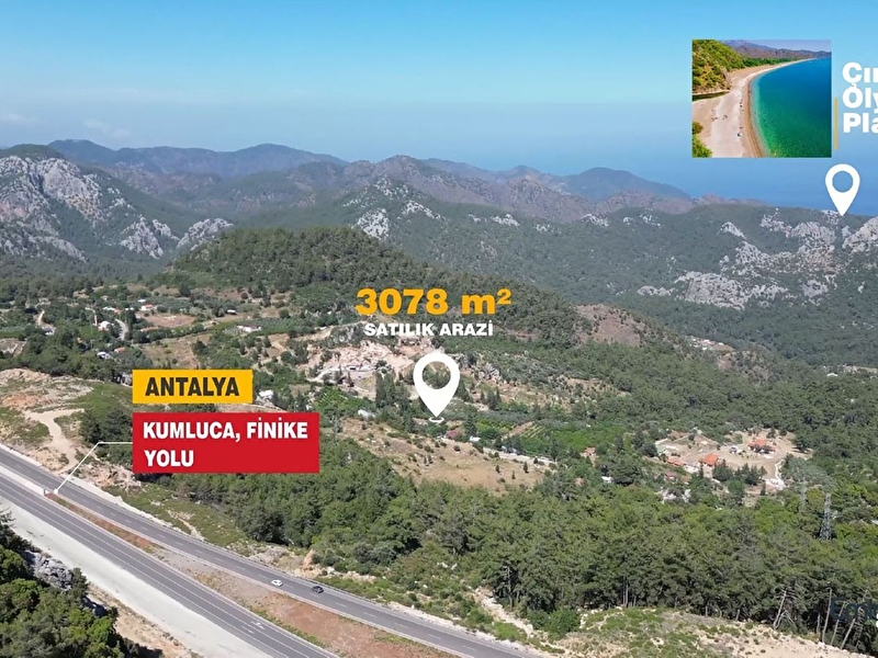 Emlak reyonu'ndan olympos anti̇k kenti̇ne yakin satilik arazi̇