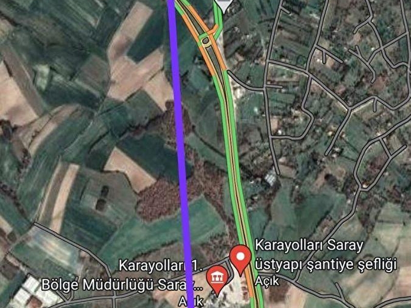 Saray  ayaspaşa çerkezköy yoluna 2 ci parsel 450 m2.satılık arsa