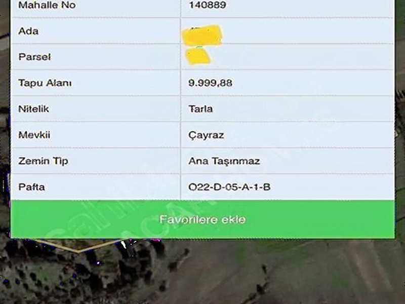 Fethi̇ye üzümlüde müstaki̇l parsel 10.000 m2