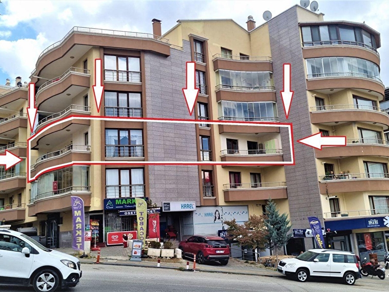 Gökkuşağinda odtü orman manzarali i̇ki̇ banyolu satlik 4+1 dai̇re