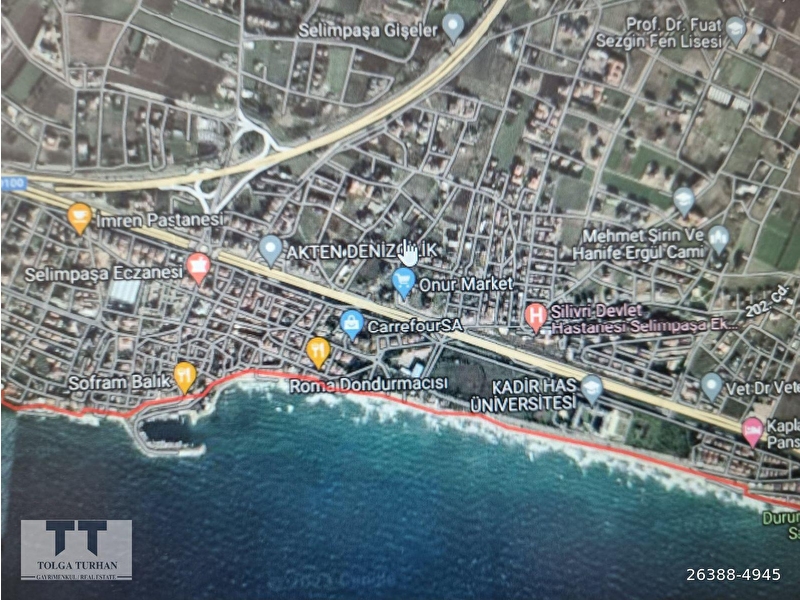 Tt emlak'tan kupon arsa 4 cephesi̇ yol 1747m2 konut + ti̇cari̇