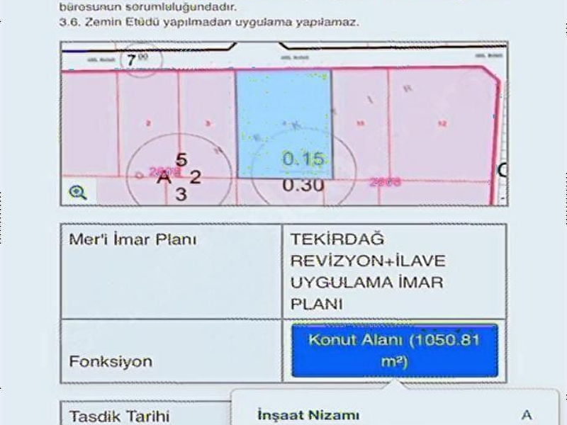Teki̇rdağ gündoğdu'da satilik arsa