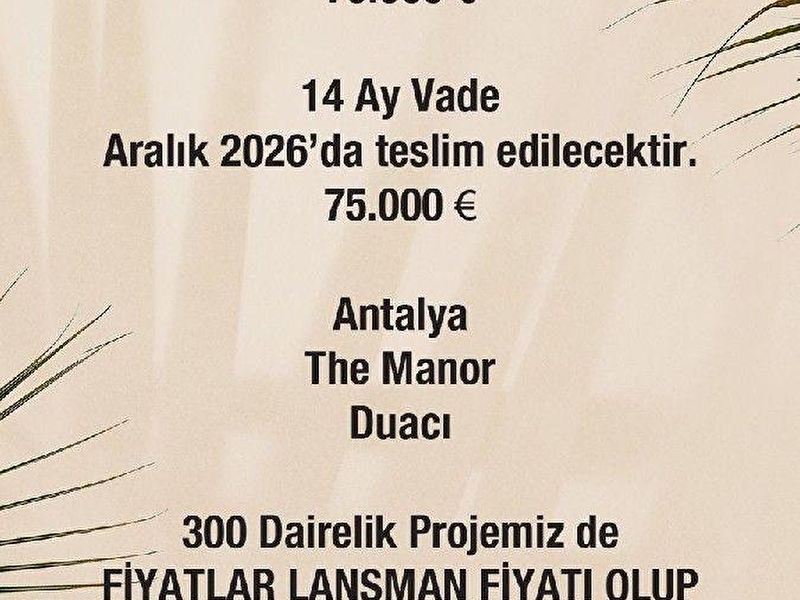 Ct realty gayrimenkul turi̇zi̇m ltd şti̇ den duacida kundu da belekte konyaalti da mhteşem resi̇stanslar