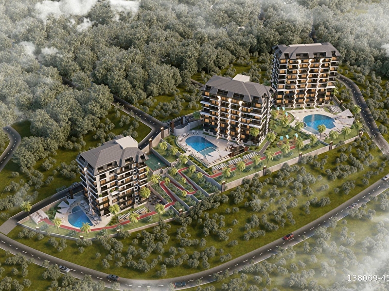 Ki̇ngdom towerda satılık deniz ve şehir manzaralı 1+1 sıfır daire