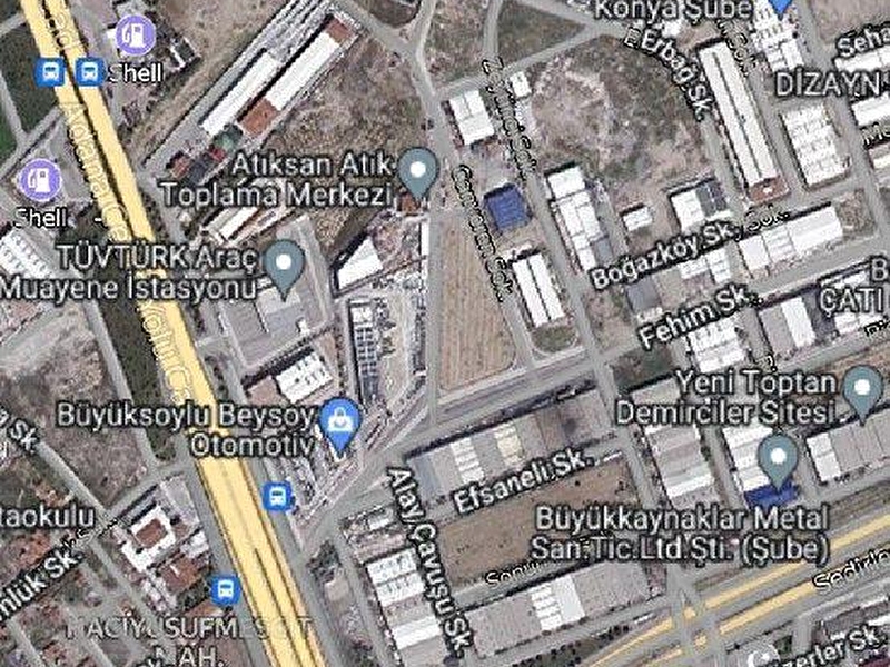 Karatay demi̇rci̇ler sanayi̇ si̇tesi̇nde satilik ti̇cari̇ fabri̇ka arsasi