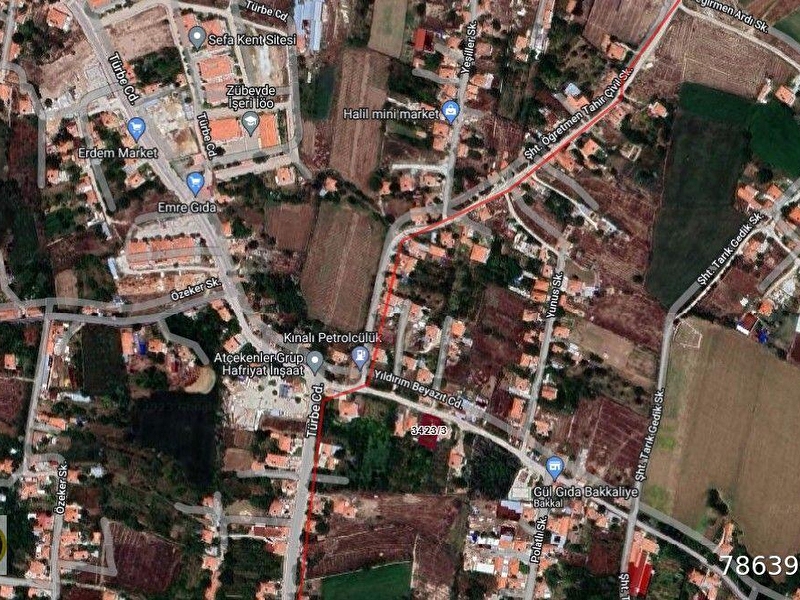 Zübeyde i̇şeri̇ i̇öo arkası 460 m2 satılık villalık arsa