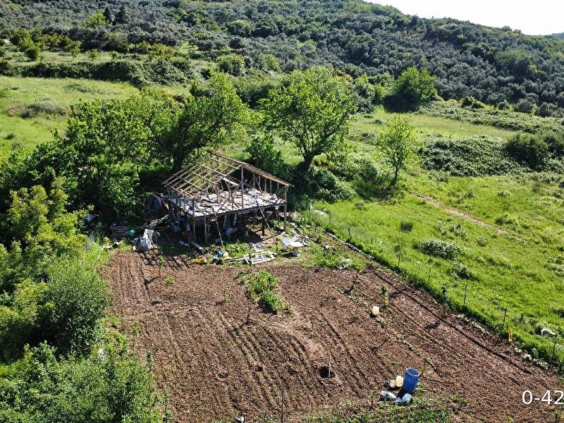 Hazır bahçe deniz ve dağ manzara