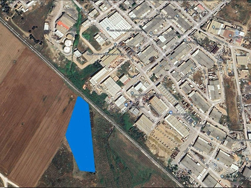 Bandırma 600 evlerde sanayi sitesi yanı satılık 8.470 m2 mükemmel konumda arazi bayraktar emlaktan