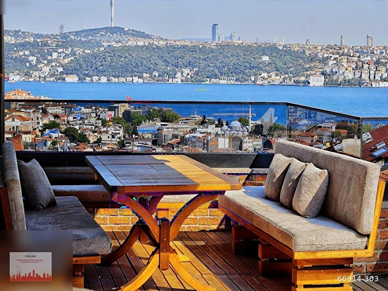Nisantasi yeni bina da deniz manzarali genis satilik penthouse