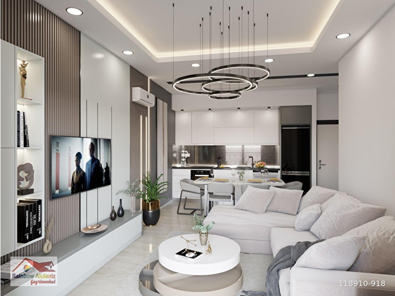 Alanya mahmutlar si̇te i̇çeri̇si̇nde ultra lüx 1+1 satilik dai̇re.