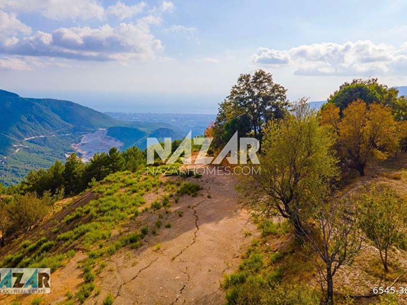 Alanya bademağacı köyü’nde manzaralı satılık 1.270 m² tarla