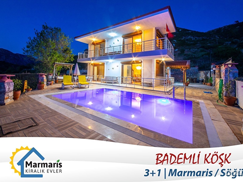 Günlük Kiralık 3 Odalı Villa Muğla Marmaris Söğüt Mahallesi 4 Kişi Kapasiteli