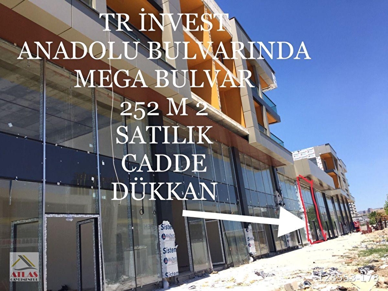 Atlas’dan tri̇nvest mega bulvar’da 252 m2 satilik cadde dükkan