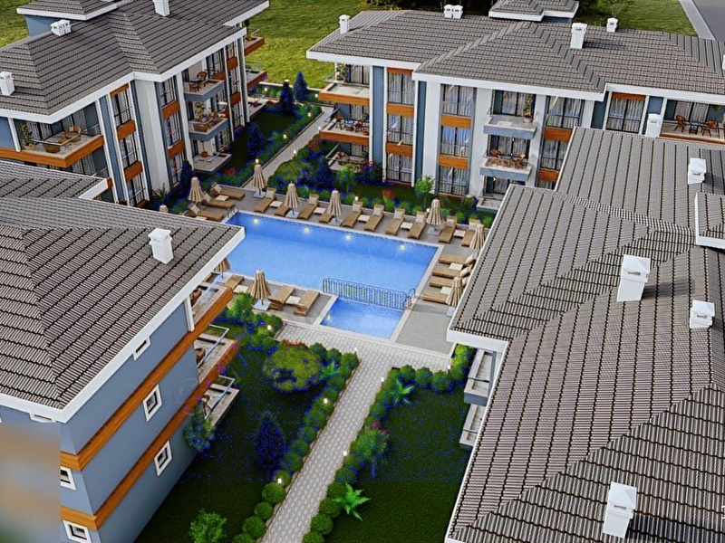 Mi̇ne emlak'tan satilik projeden si̇te i̇çeresi̇nde havuzlu dai̇reler