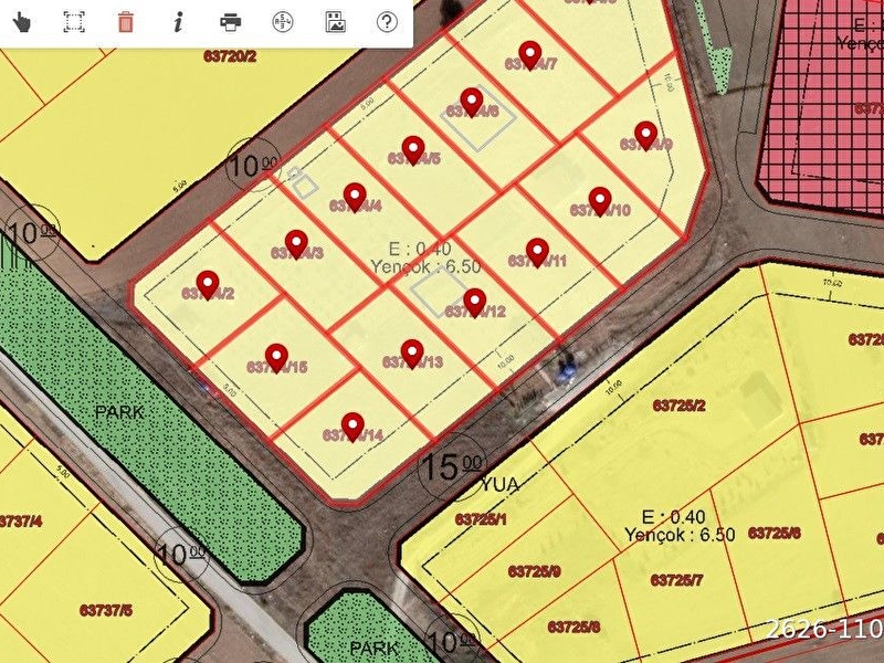 Şehi̇tali̇ mahallesi̇nde tek tapu 1000 m2 vi̇lla i̇marli arsa