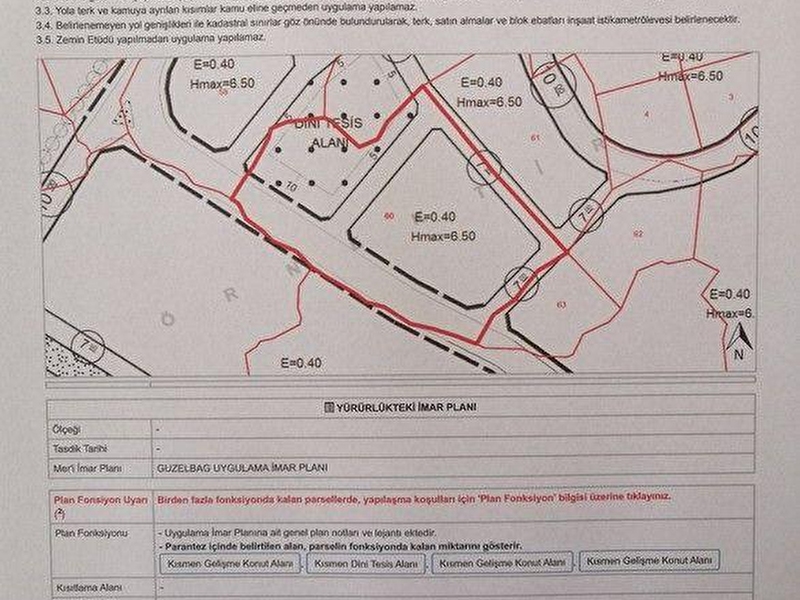 Alanya güzelbağ mahallesinde satılık 5850m2 villa imarlı arsa.