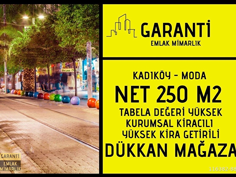 3 650 000 Tl Bahariye Caddesi Moda Arasi Kurumsal Kiracili Dukkan Magaza