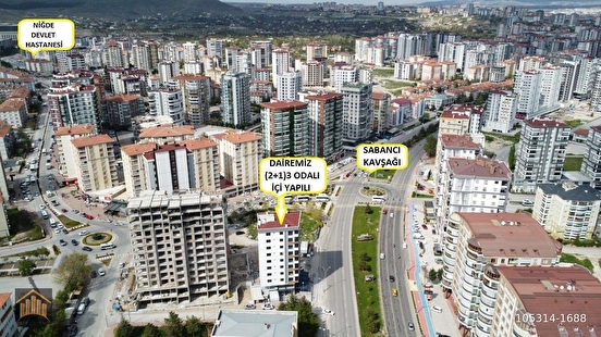 NİĞDE MERKEZ BOR YOLU SABANCI YURDU YANI 2.KAT 2+1 SATILIK DAİRE - Görsel 1