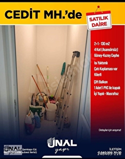 CEDİT MAHALLESİNDE 130 M2 2+1 4.KAT SATILIK DAİRE - Görsel 7