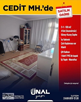 CEDİT MAHALLESİNDE 130 M2 2+1 4.KAT SATILIK DAİRE - Görsel 3
