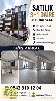 DURU KENT KARŞISI SATILIK 3+1 EBEVEYN BANYLO DAİRE - Görsel 2