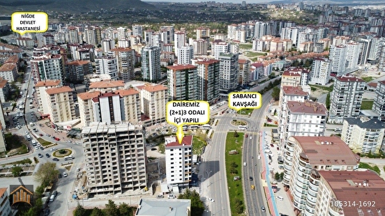 NİĞDE MERKEZ BOR YOLU SABANCI YURDU YANI 2.KAT 2+1 SATILIK DAİRE - Görsel 1