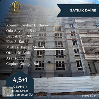 CEVHER DUDAYEVDE SATILIK 4,5+1 DAİRE- HOMESAK best choice. - Görsel 1