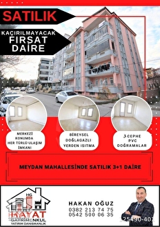 MEYDAN MAHALLESİNDE SATILIK KAÇIRILMAYACAK FIRSAT 3+1 DAİRE - Görsel 1