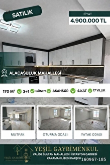 YEŞİL GAYRİMENKULDEN ALACASULUK MAHALLESİNDE 3+1 SATILIK DAİRE - Görsel 1