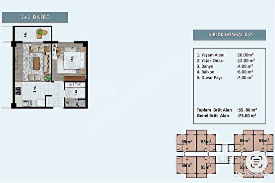 ONAY dan ÇERKEZKÖY TEPE DE CADDE ÜZERİ PREMİUM 1+1 DAİRE - Görsel 13