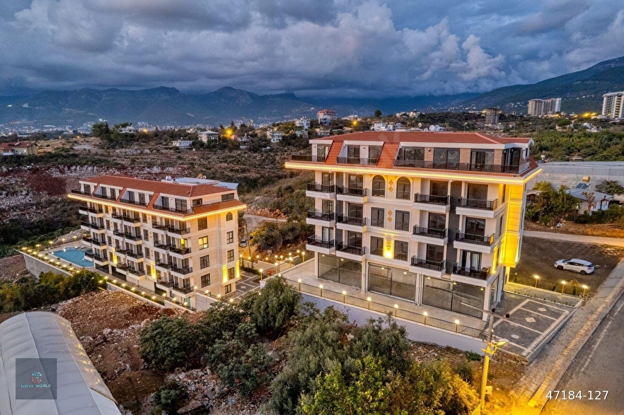ALANYA KESTEL LÜKS SİTE İÇİ SATILIK DENİZ MANZARALI 1+1