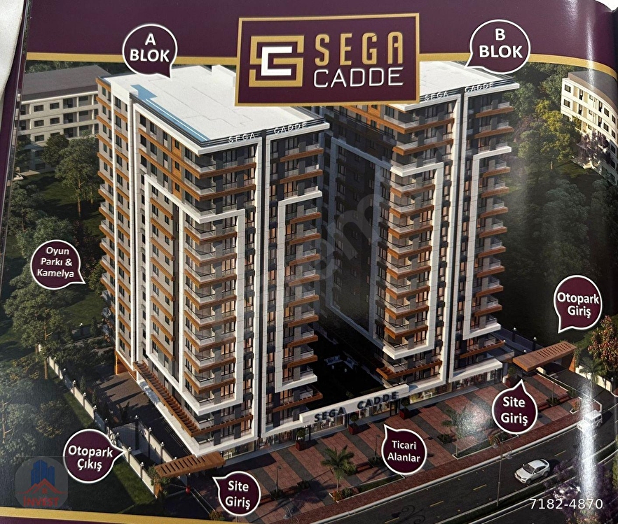 INVEST LAKE DEN SEGA CADDE DE 2+1..75M2..12 KAT SİTE İÇİNDE SATILIK DAİRE